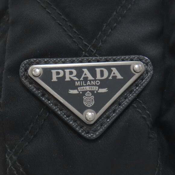 Prada quilted shoulder bag in nylon for women